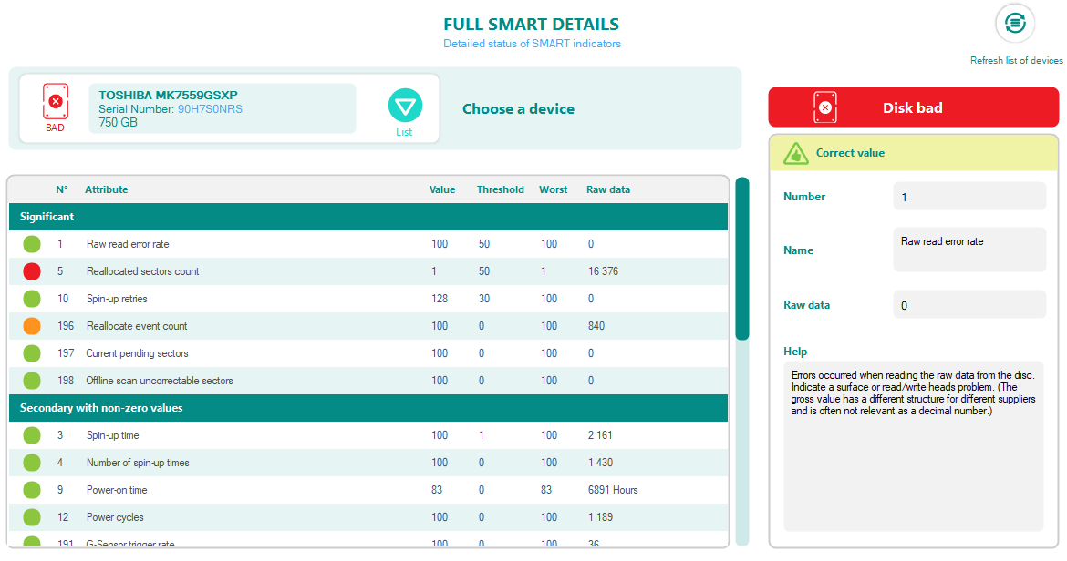 SMART Disk Checker